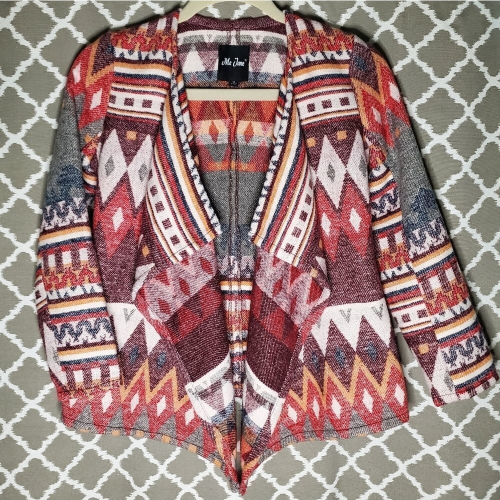 Me Jane Aztec Waterfall Blanket Cardigan 10